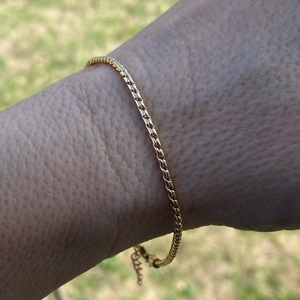 Gold plated Franco chain bracelet - new